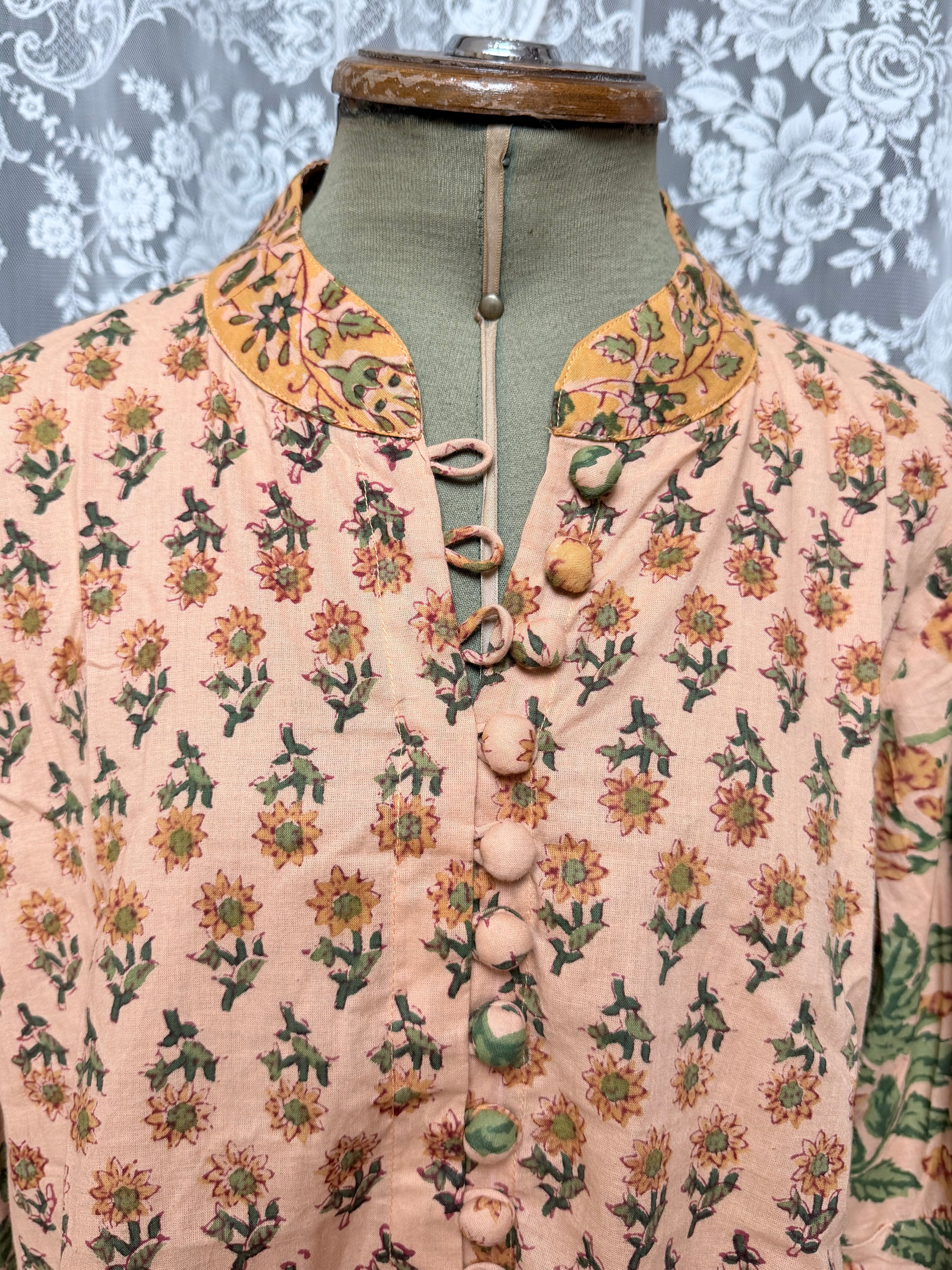 The Sunflower Jasmine Blouse | Traditionally Made and Hand Block Printed