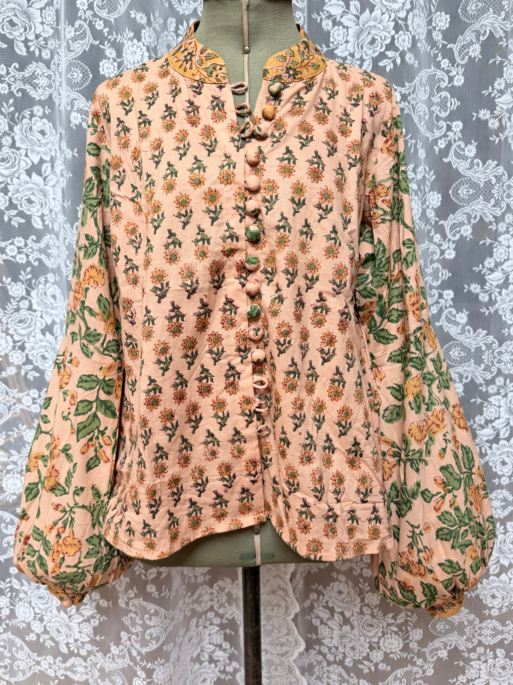 The Sunflower Jasmine Blouse | Traditionally Made and Hand Block Printed