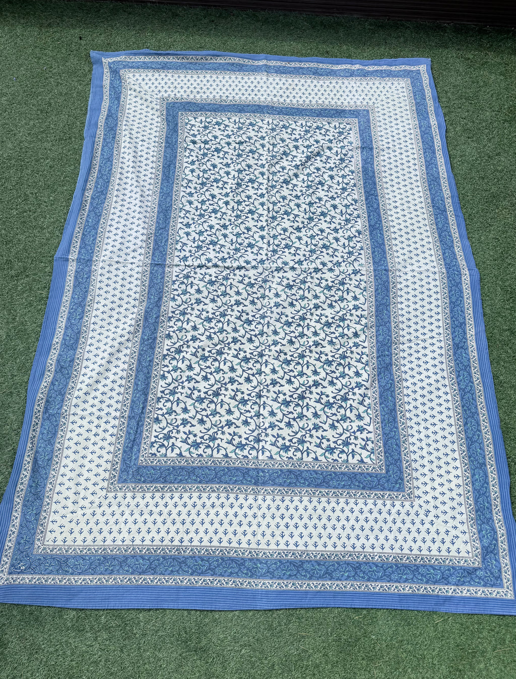 Vintage Indian Block Print Cotton Textile