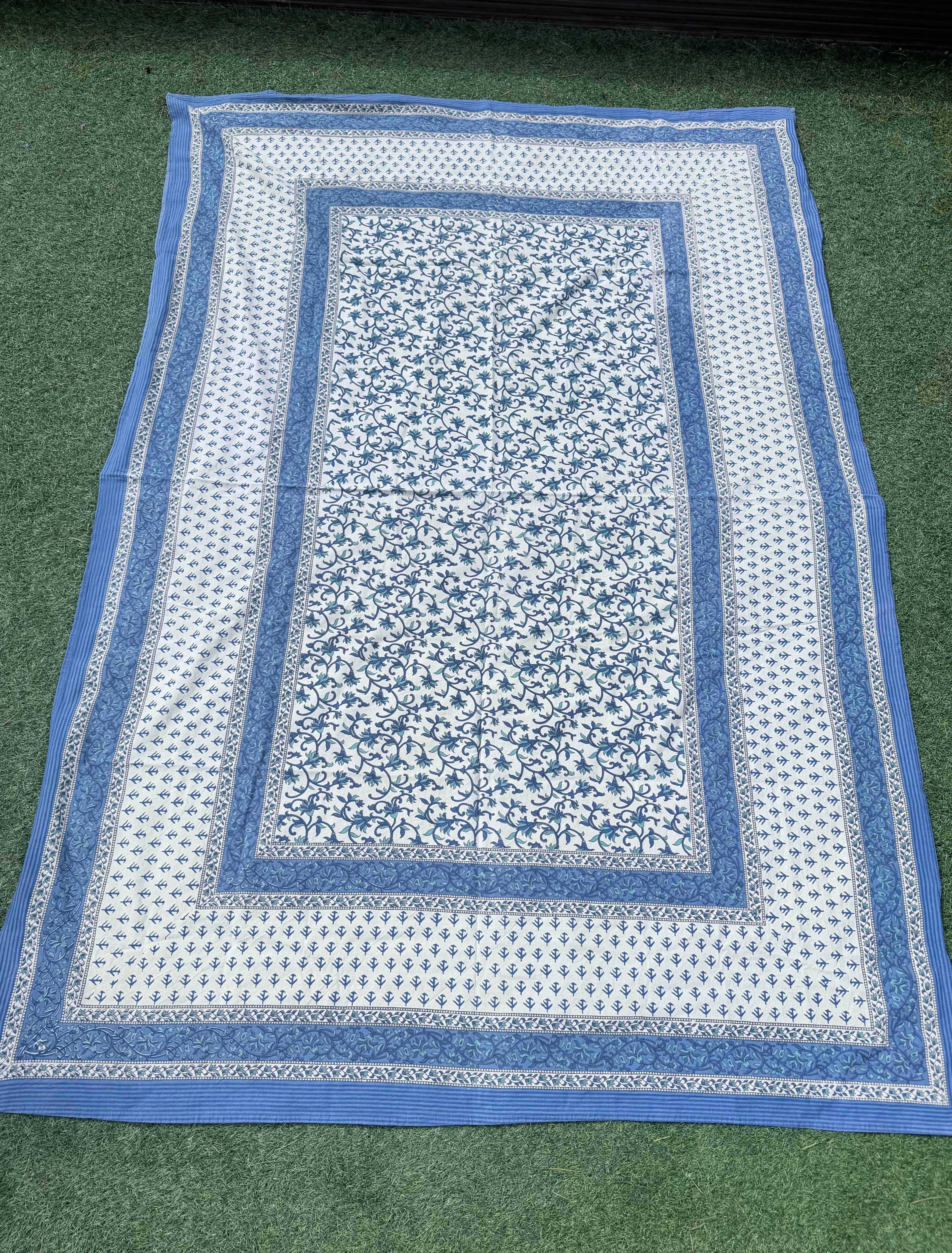 Vintage Indian Block Print Cotton Textile