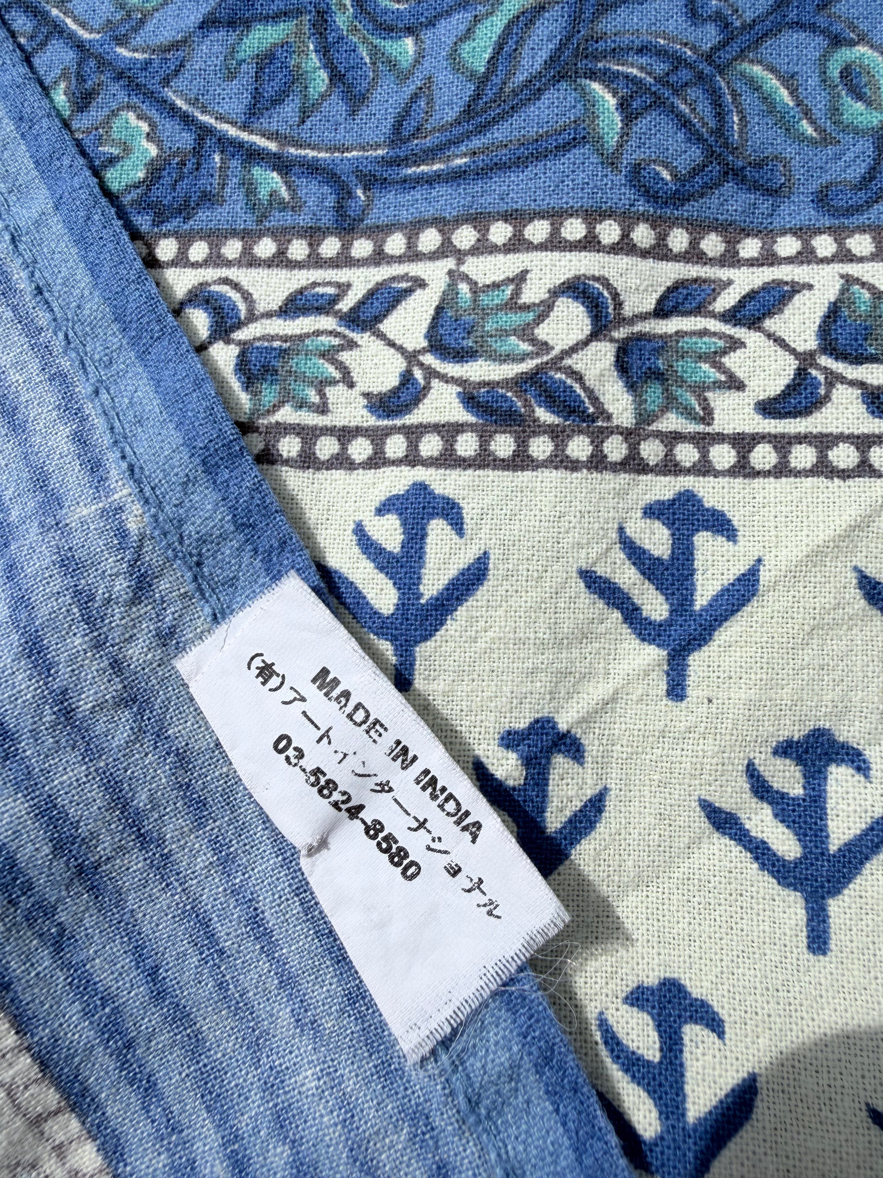 Vintage Indian Block Print Cotton Textile