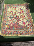 1970s Indian Block Print Cheesecloth Textile throw