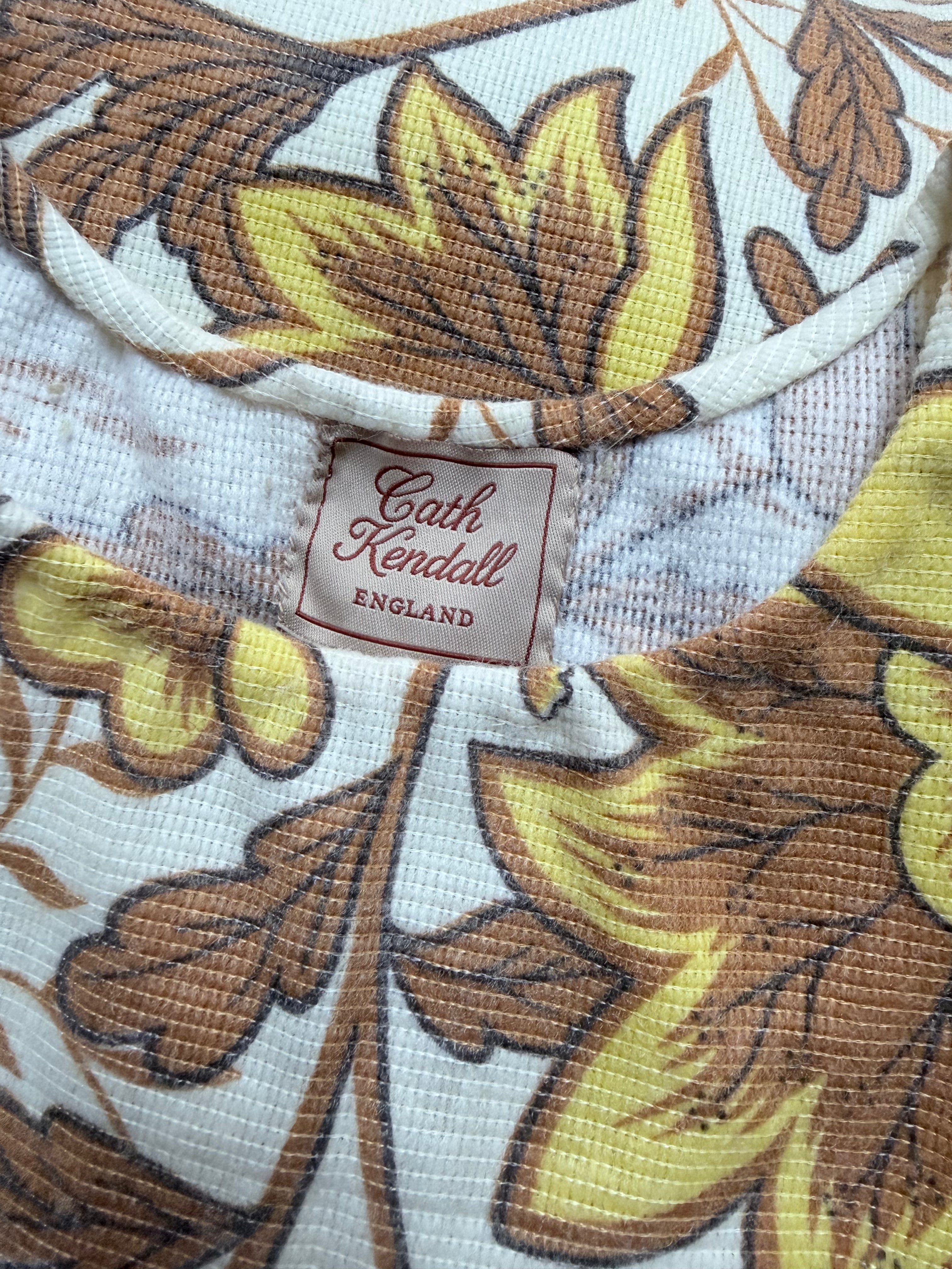 Vintage Handmade Yellow Floral Bell Sleeve Bed Sheet Maxi Dress
