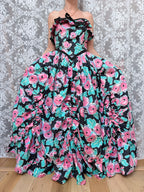 Vintage 1980s Laura Ashley Floral Bo Peep Maxi Dress