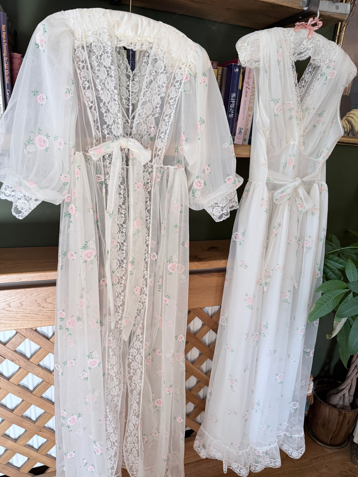 Rare Vintage 1950s/1960s Raywarp English Rose Baby Doll Maxi Set