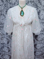 Rare Vintage 1950s/1960s Raywarp English Rose Baby Doll Maxi Set
