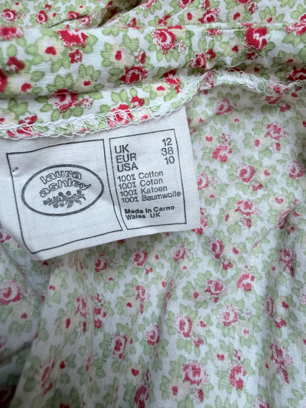 Vintage 1970s Laura Ashley Boho Peasant Prairie Dress
