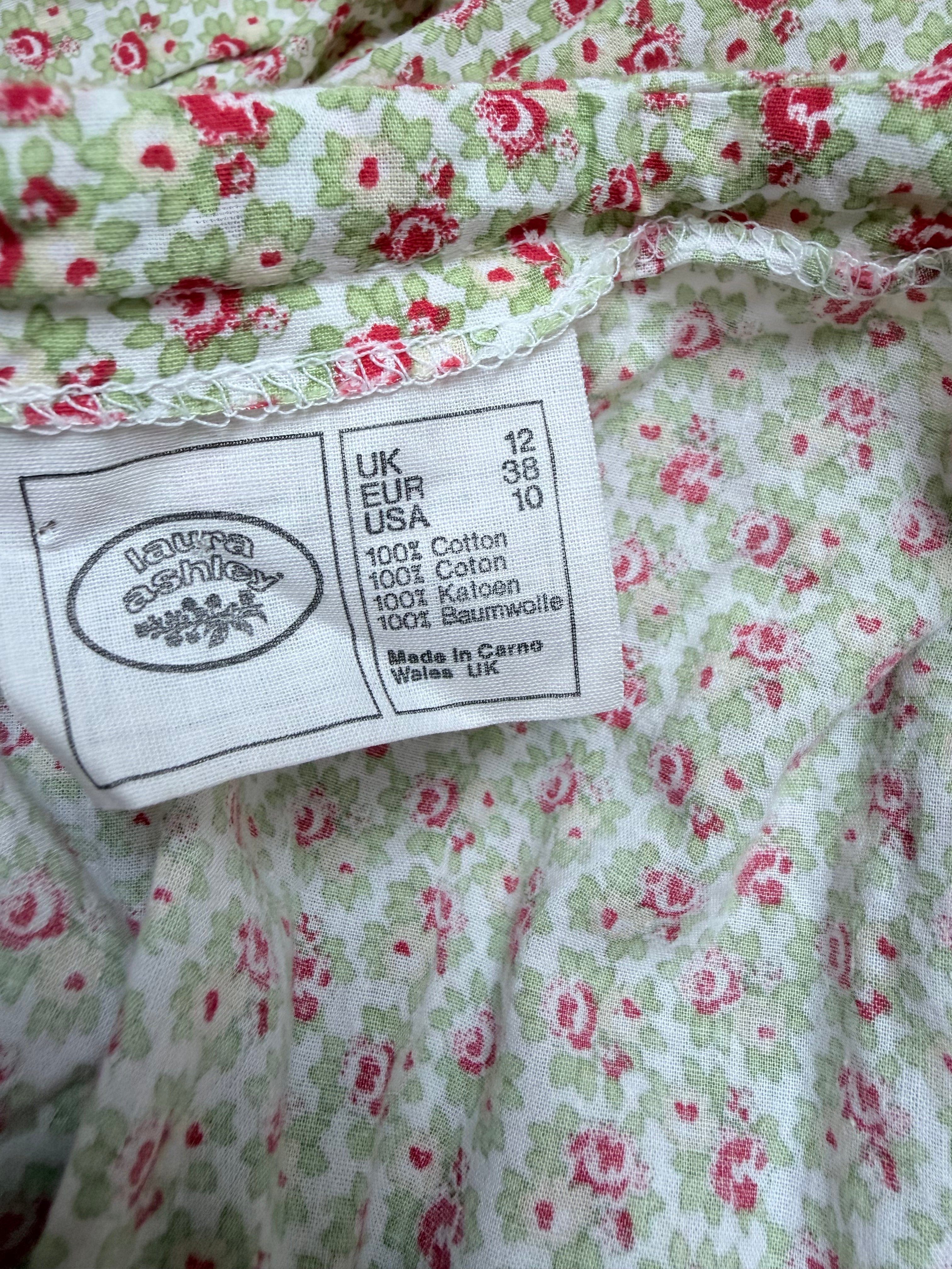 Vintage 1970s Laura Ashley Boho Peasant Prairie Dress
