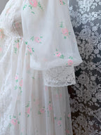 Rare Vintage 1950s/1960s Raywarp English Rose Baby Doll Maxi Set