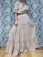 Vintage 1970s Laura Ashley Boho Peasant Prairie Dress