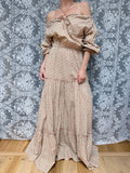 Vintage 1970s Laura Ashley Boho Peasant Prairie Dress