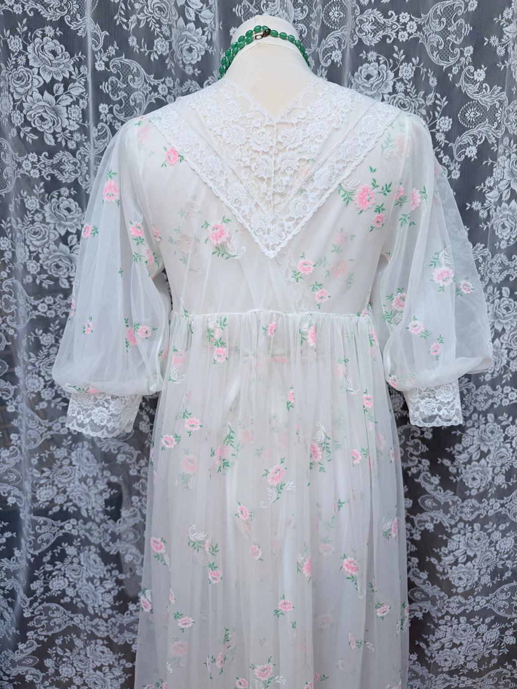 Rare Vintage 1950s/1960s Raywarp English Rose Baby Doll Maxi Set