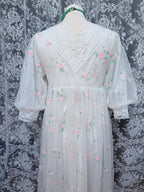 Rare Vintage 1950s/1960s Raywarp English Rose Baby Doll Maxi Set