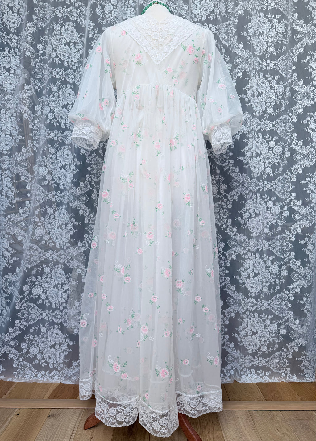 Rare Vintage 1950s/1960s Raywarp English Rose Baby Doll Maxi Set