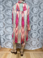Rare Vintage 1950s Uzbek Silk Tunic Midi Dress