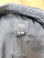 Vintage 1990s Versace Couture Leather Trucker Jacket