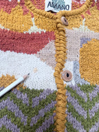 Vintage 1990s Amano Handmade Autumnal Cosy Cardigan
