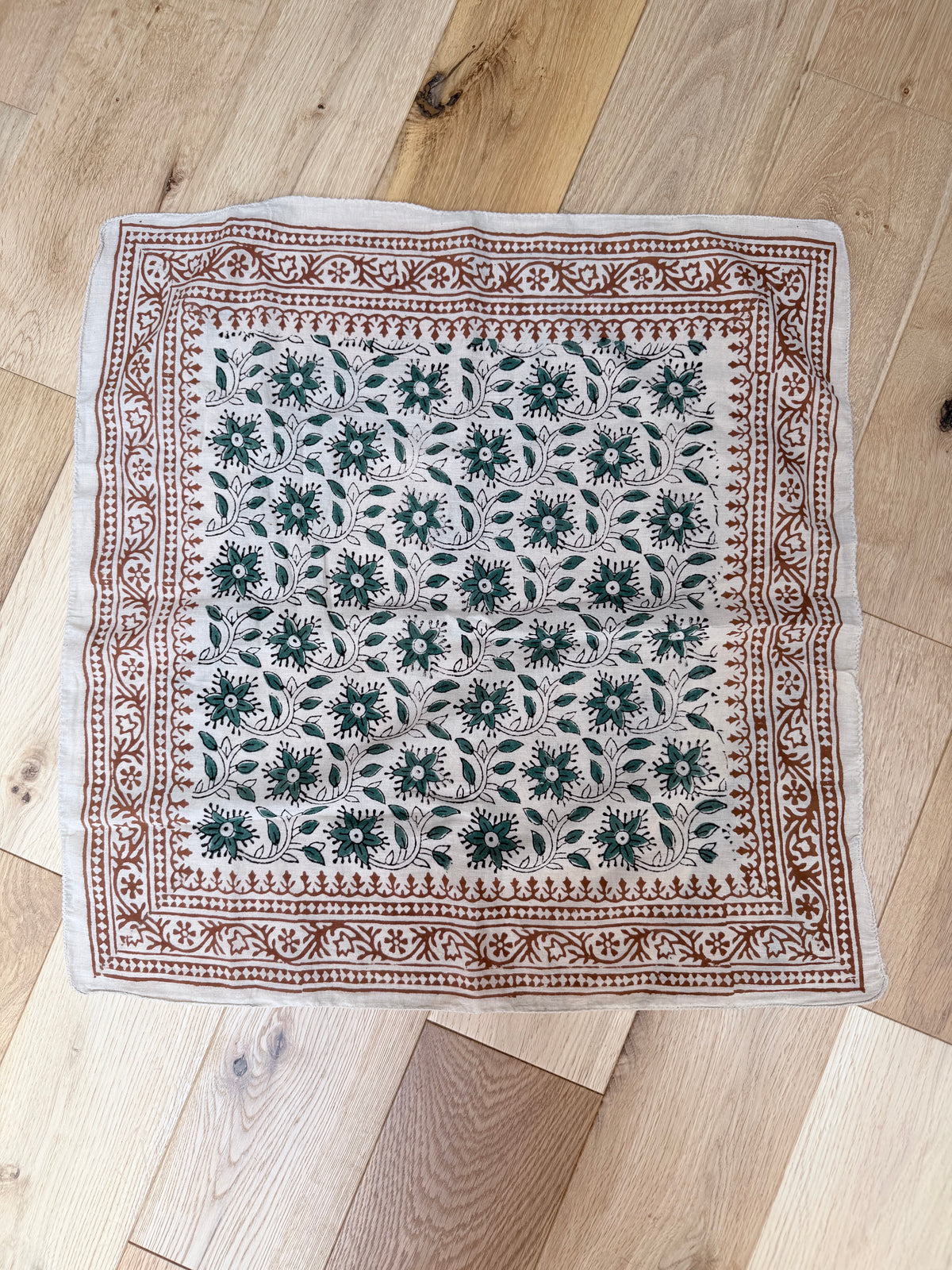 Indian Block Print Boho Cotton Headscarf | The Flower