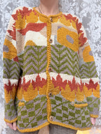 Vintage 1990s Amano Handmade Autumnal Cosy Cardigan