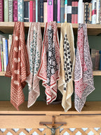 Indian Block Print Boho Cotton Headscarves | Full Set of 5