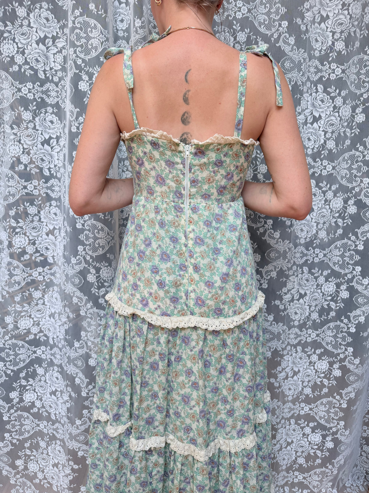 Vintage 1970s Marion Donaldson Liberty Fabric Floral Sundress