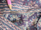 Vintage 1970s Phool Purple Indian Block Print Bohemian Maxi Dress