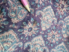 Vintage 1970s Phool Purple Indian Block Print Bohemian Maxi Dress