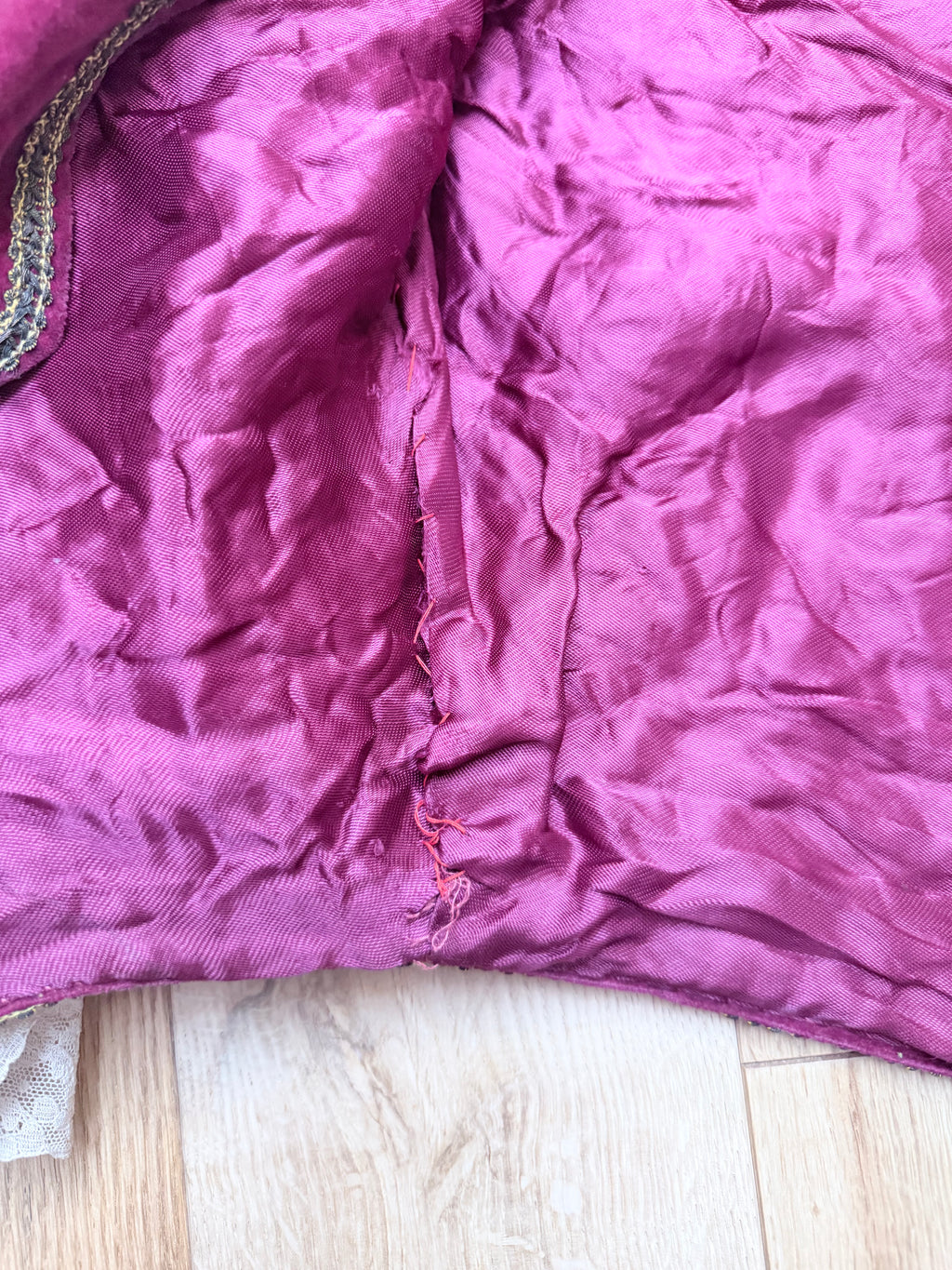 Antique Red Velvet Jacket with Gold Embroidery | Ottoman/Balkan Folk Style