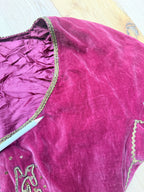 Antique Red Velvet Jacket with Gold Embroidery | Ottoman/Balkan Folk Style