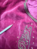 Antique Red Velvet Jacket with Gold Embroidery | Ottoman/Balkan Folk Style