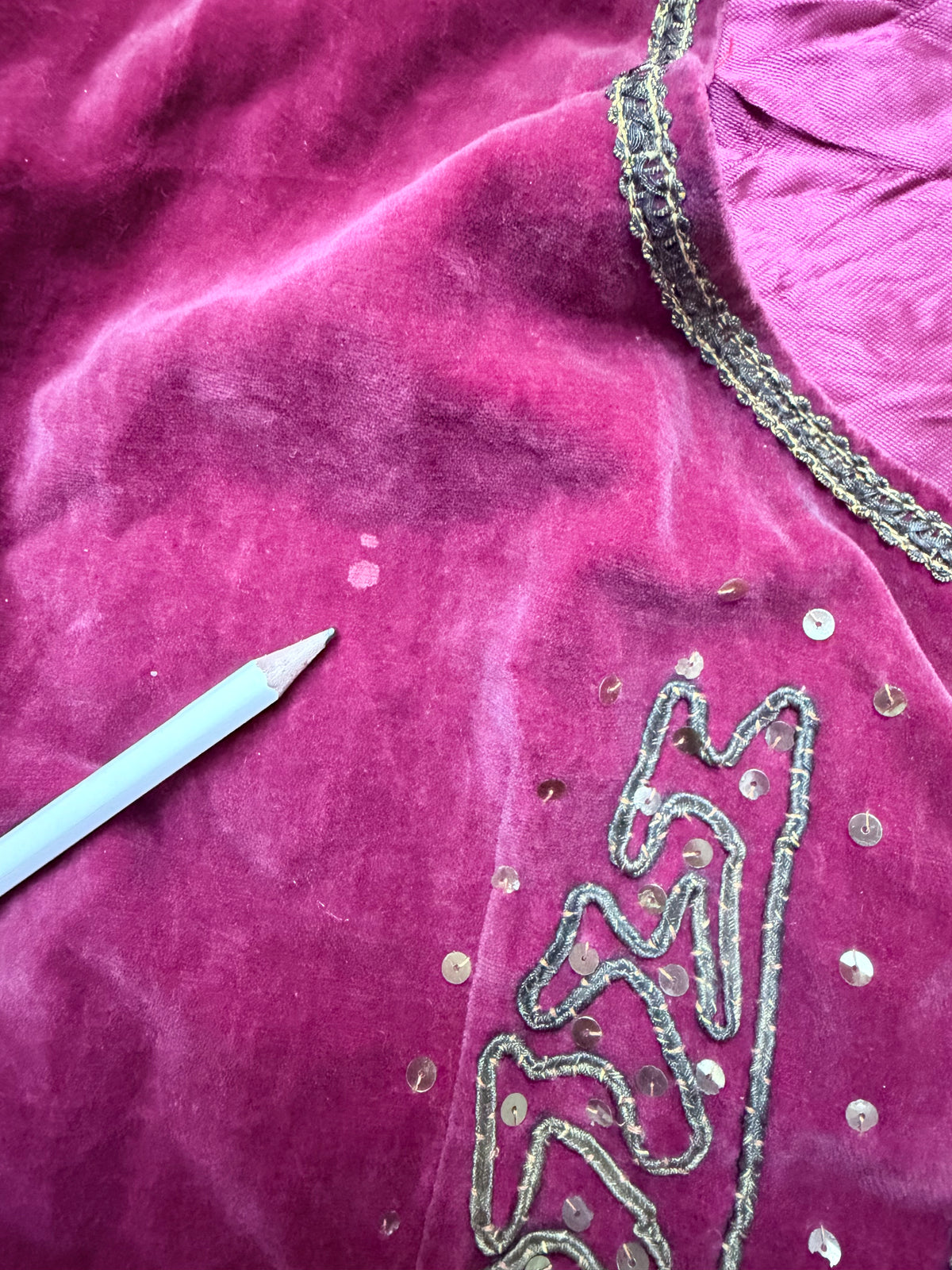 Antique Red Velvet Jacket with Gold Embroidery | Ottoman/Balkan Folk Style