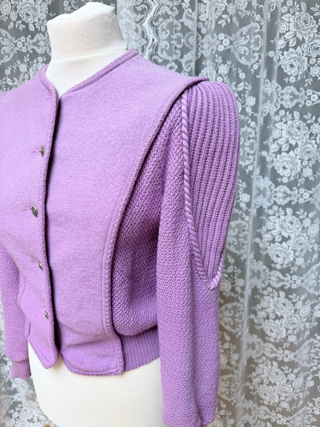 Vintage Geiger 100% Wool Puff Shoulders Jumper