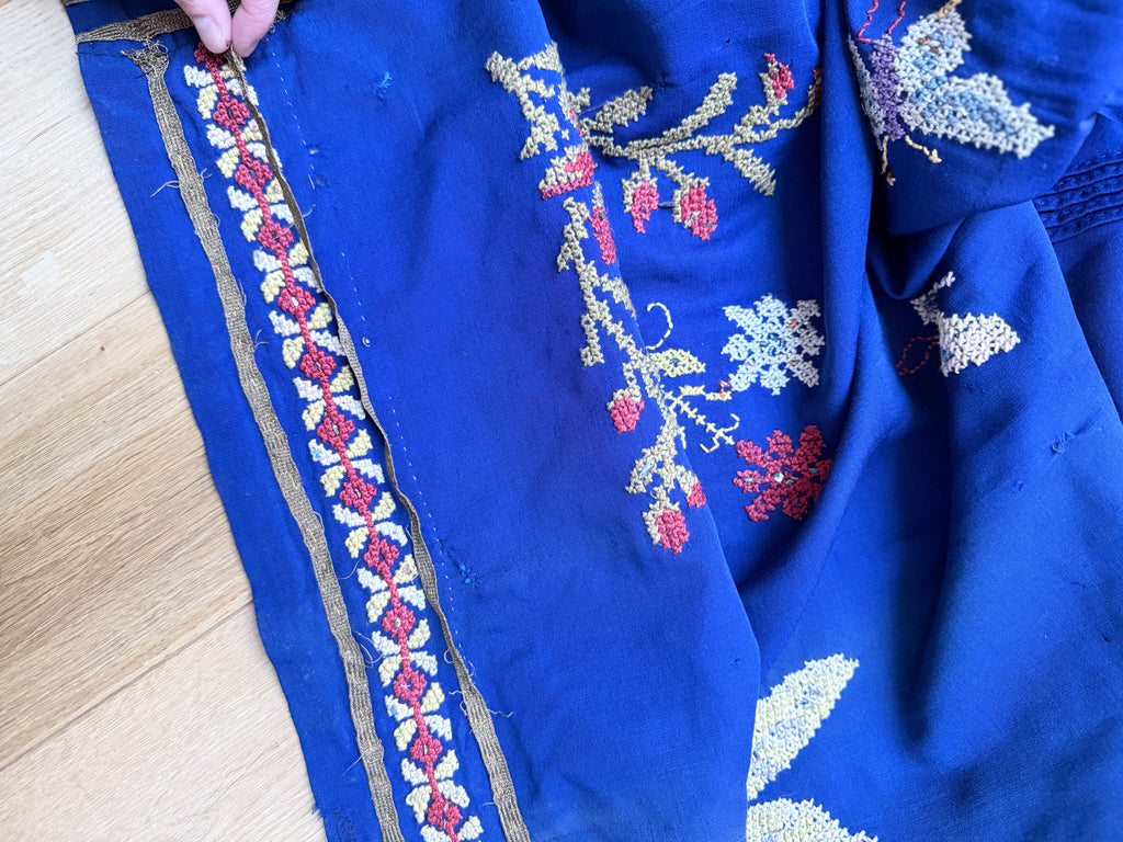 Antique Circa 1900 Hand Embroidered Middle Eastern Dress | Afghan/Palestinian Ceremonial Robe