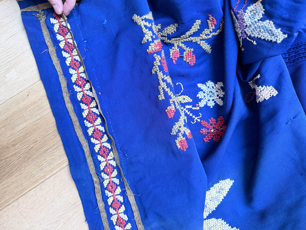 Antique Circa 1900 Hand Embroidered Middle Eastern Dress | Afghan/Palestinian Ceremonial Robe