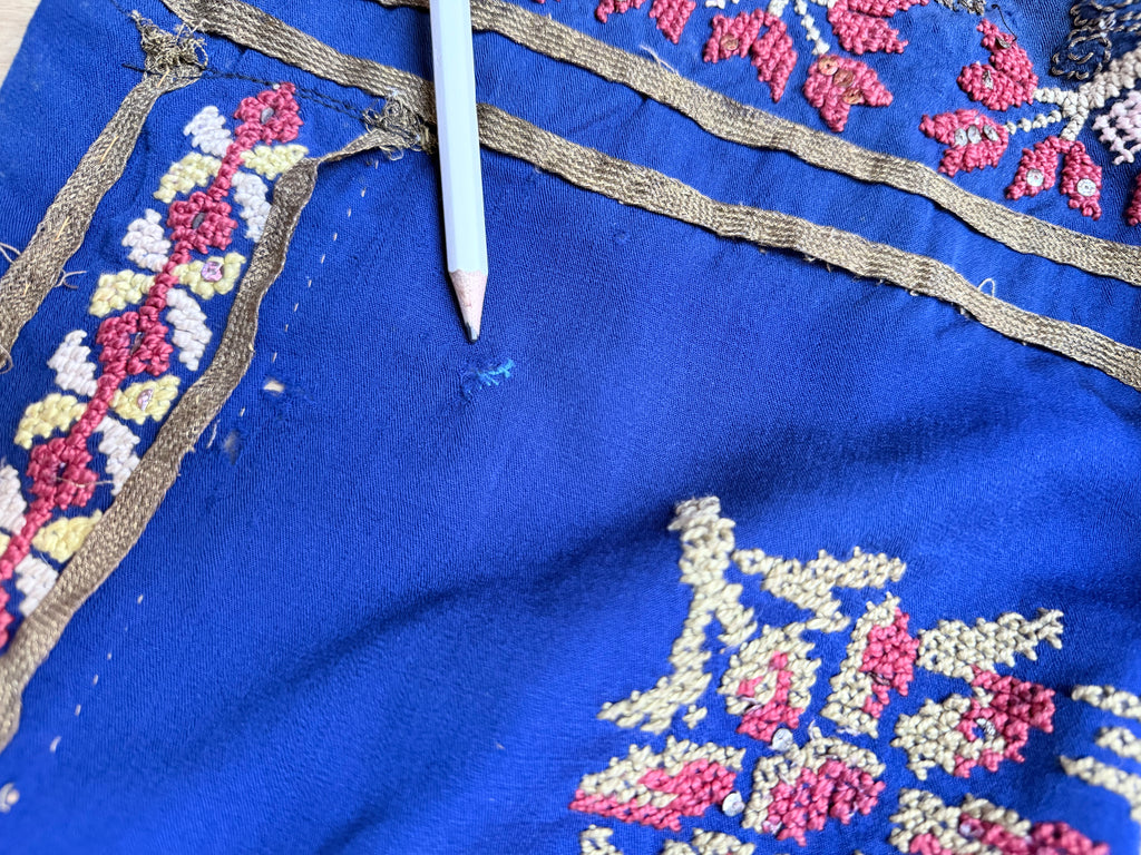 Antique Circa 1900 Hand Embroidered Middle Eastern Dress | Afghan/Palestinian Ceremonial Robe