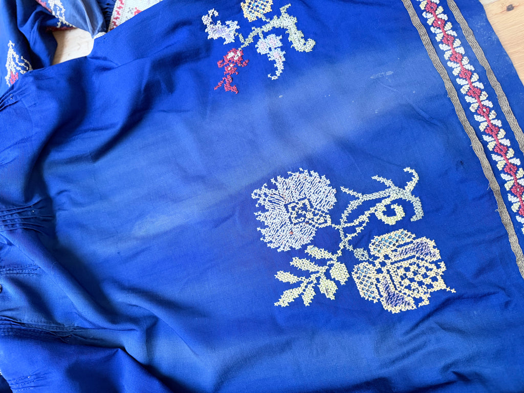 Antique Circa 1900 Hand Embroidered Middle Eastern Dress | Afghan/Palestinian Ceremonial Robe