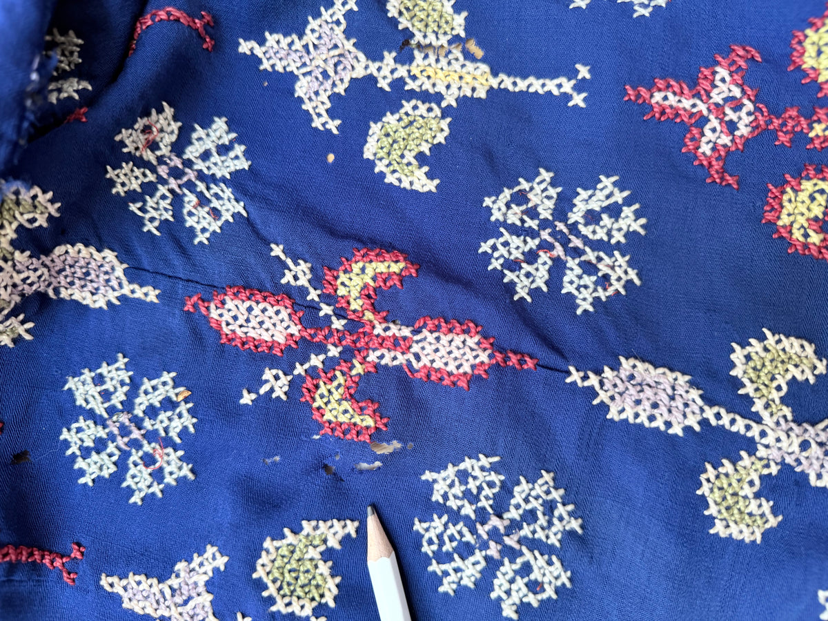 Antique Circa 1900 Hand Embroidered Middle Eastern Dress | Afghan/Palestinian Ceremonial Robe