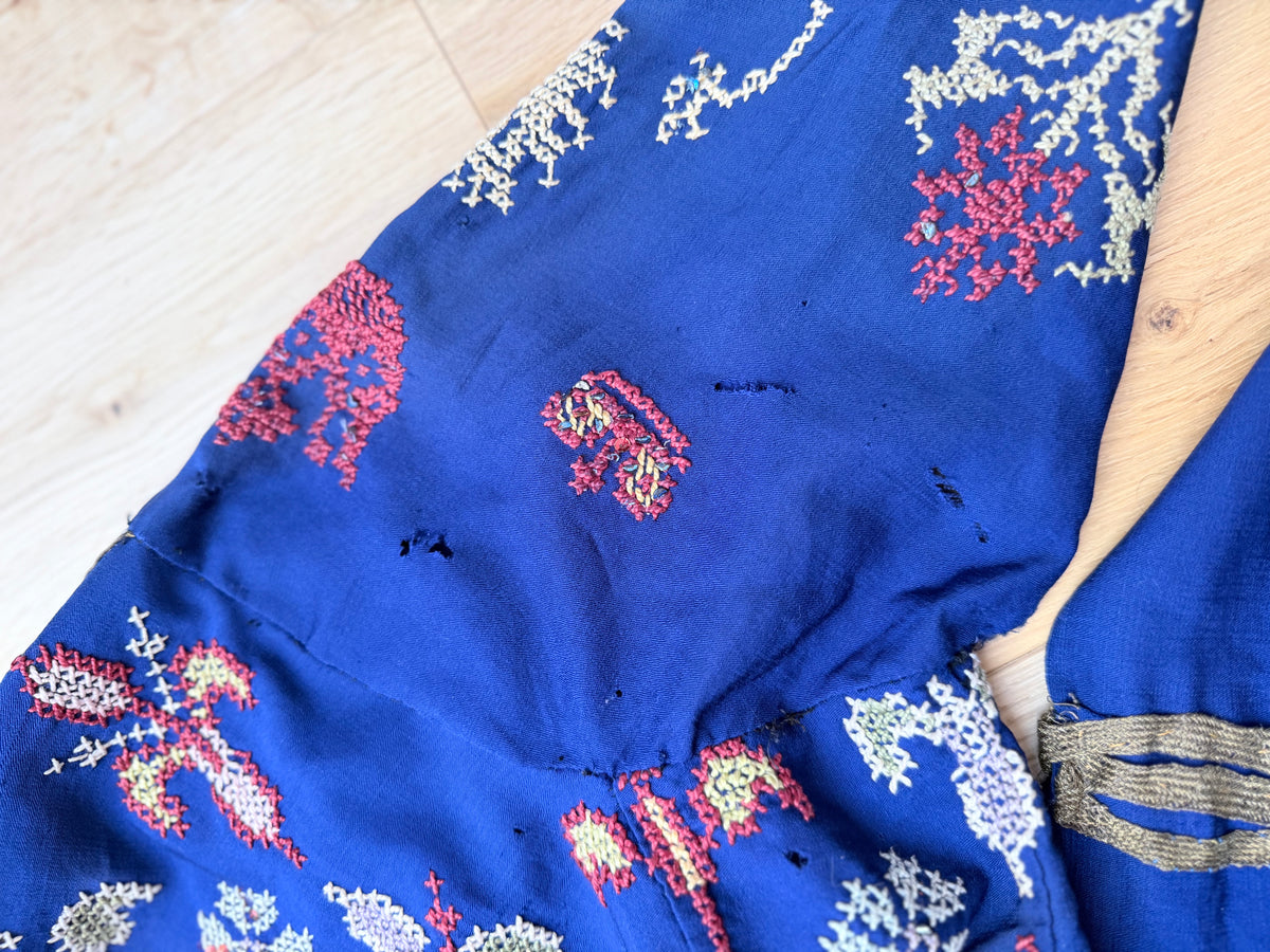 Antique Circa 1900 Hand Embroidered Middle Eastern Dress | Afghan/Palestinian Ceremonial Robe