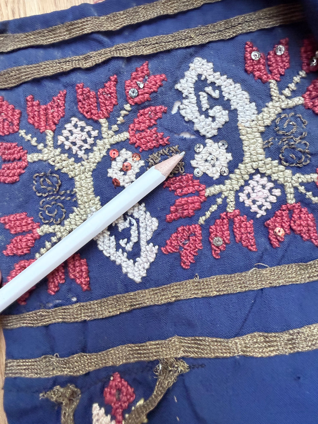 Antique Circa 1900 Hand Embroidered Middle Eastern Dress | Afghan/Palestinian Ceremonial Robe