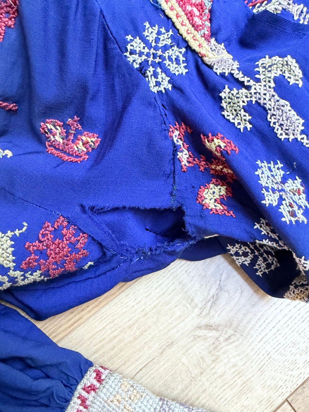 Antique Circa 1900 Hand Embroidered Middle Eastern Dress | Afghan/Palestinian Ceremonial Robe