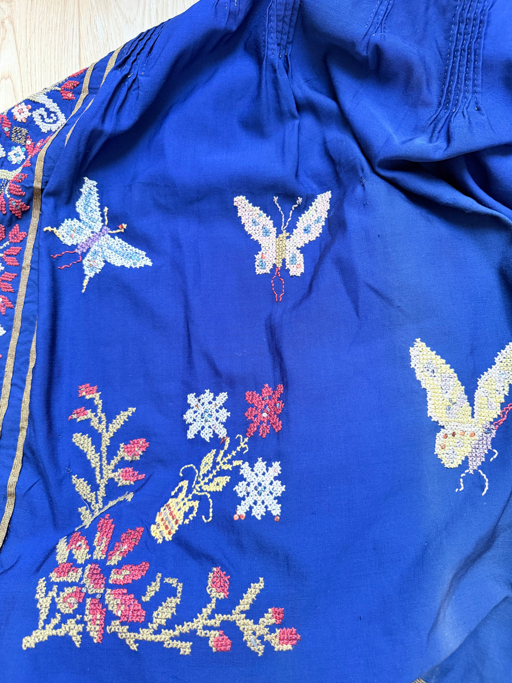 Antique Circa 1900 Hand Embroidered Middle Eastern Dress | Afghan/Palestinian Ceremonial Robe