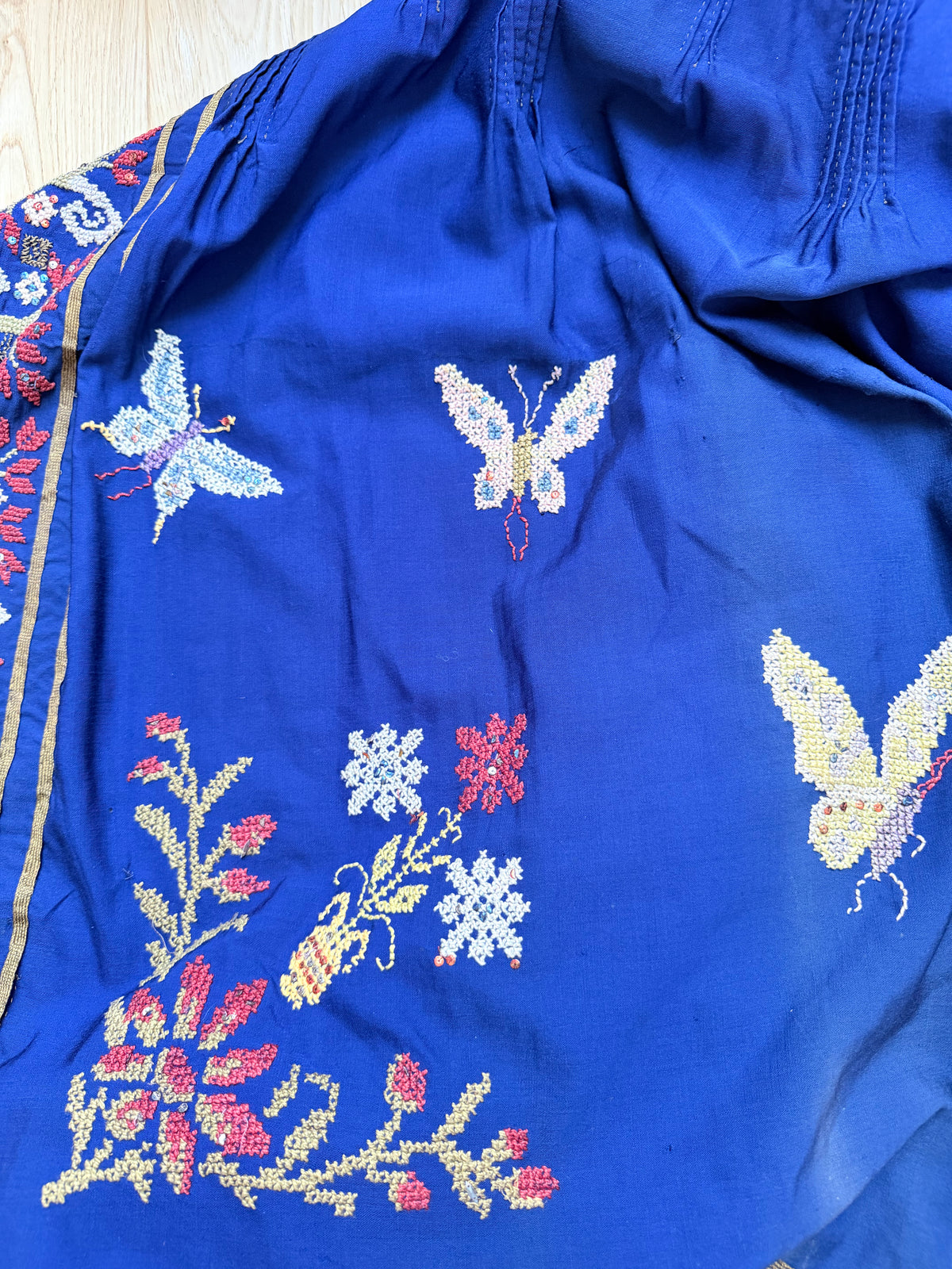 Antique Circa 1900 Hand Embroidered Middle Eastern Dress | Afghan/Palestinian Ceremonial Robe