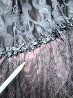 Antique Late Victorian Black Floral Lace Cape | Gothic Evening Wear