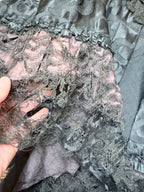 Antique Late Victorian Black Floral Lace Cape | Gothic Evening Wear