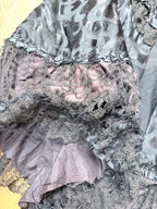 Antique Late Victorian Black Floral Lace Cape | Gothic Evening Wear