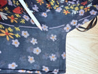 Rare Early 1970s David Silverman Floral Angel Sleeve Maxi Dress