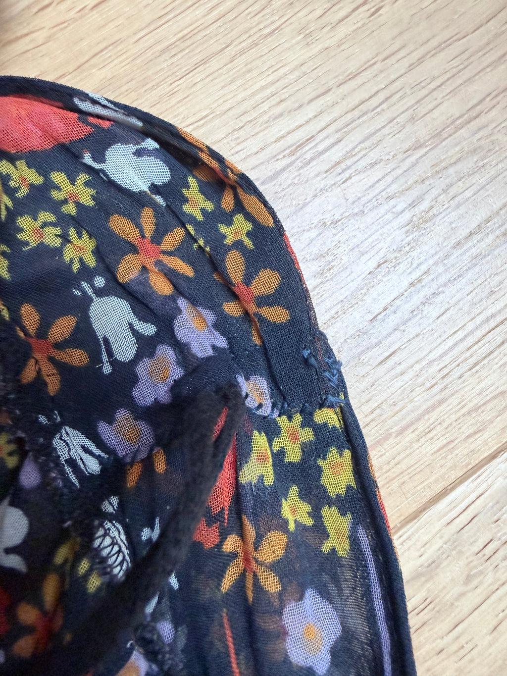 Rare Early 1970s David Silverman Floral Angel Sleeve Maxi Dress