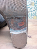 Vintage Silver Leather Knee-High Geometric Mosaic Boots