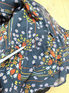 Rare Early 1970s David Silverman Floral Angel Sleeve Maxi Dress