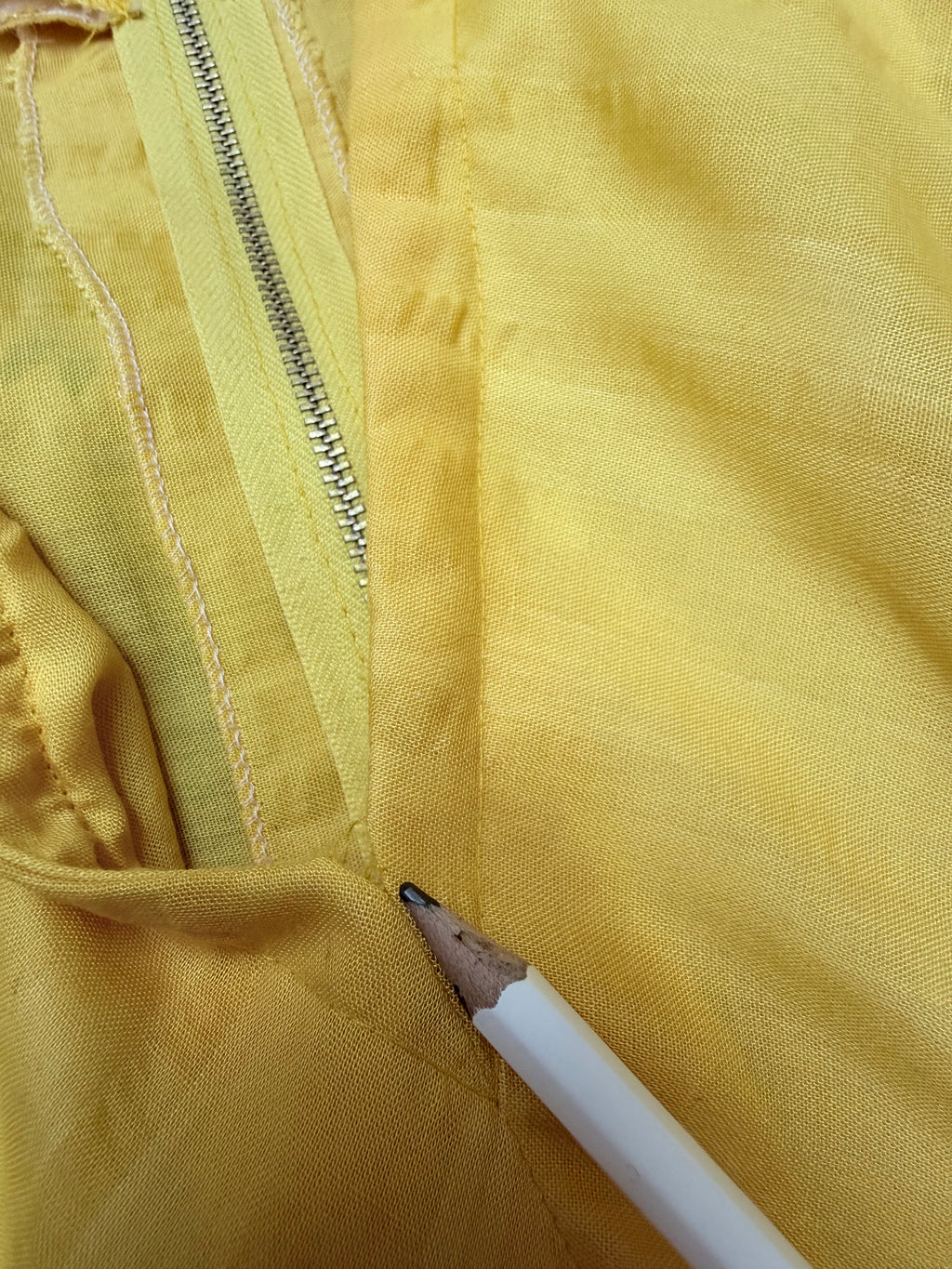 Incredibly Rare Jean Varon 1960s Yellow Peplum Maxi Dress